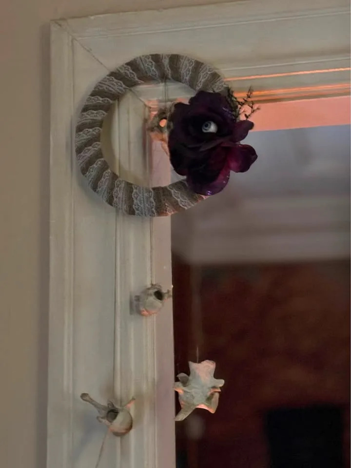 Deer vertebrae wreath