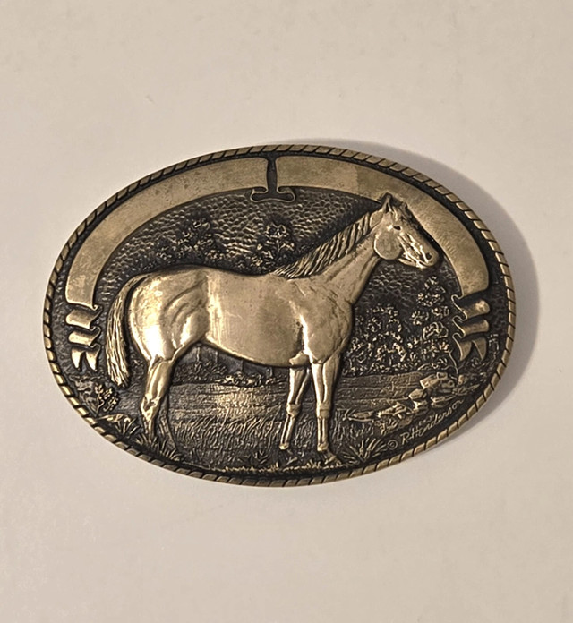 Vintage Tony Lama Belt Buckle | Quarter Horse