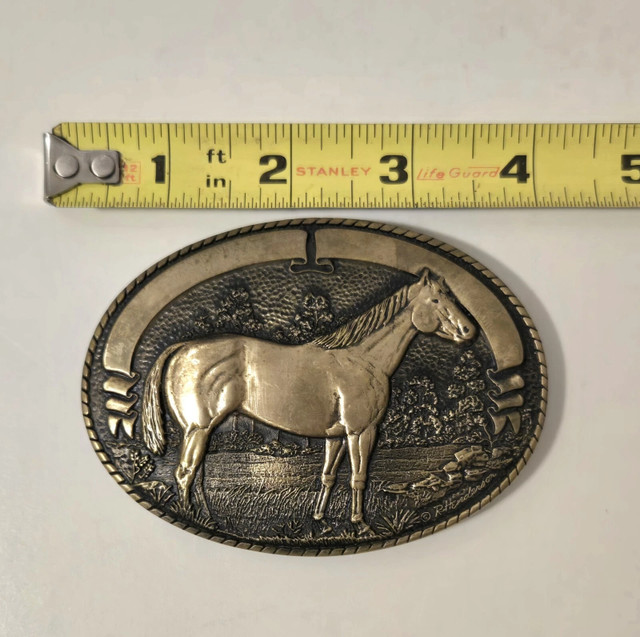 Vintage Tony Lama Belt Buckle | Quarter Horse - photo 2