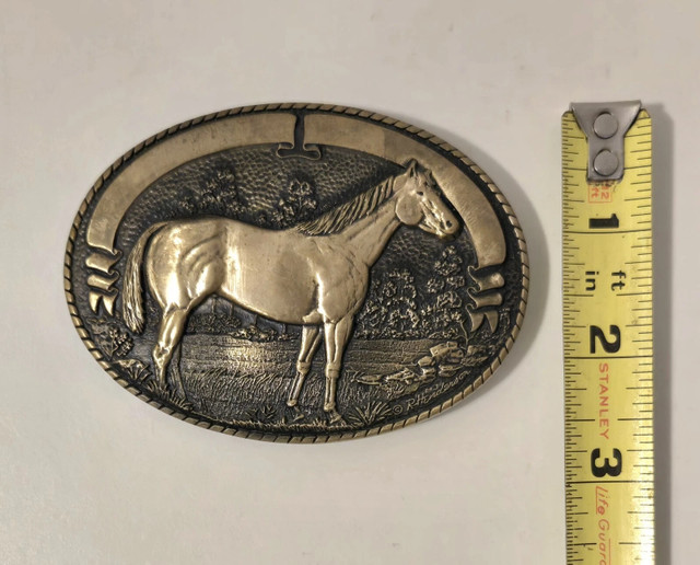 Vintage Tony Lama Belt Buckle | Quarter Horse - photo 3