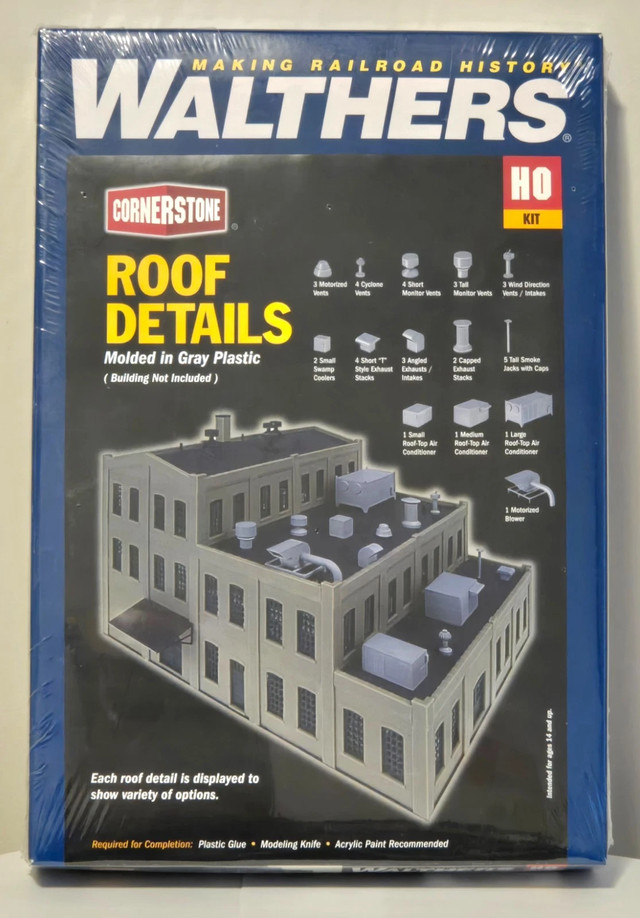 Walthers Cornerstone Roof Details HO Scale Model Kit
