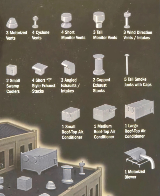 Walthers Cornerstone Roof Details HO Scale Model Kit - photo 4