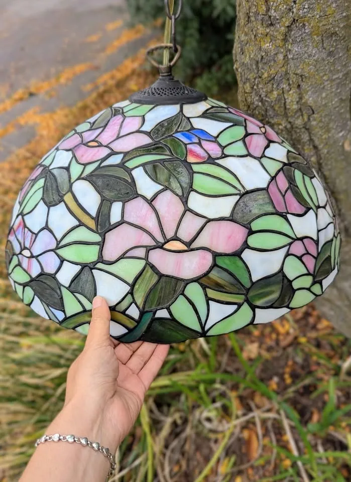 🌸TIffany Stained Glass Pendulum Lamp image indicator(2)
