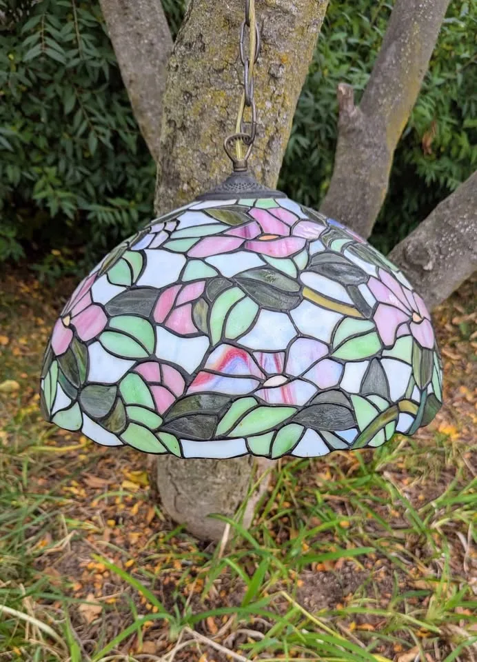 🌸TIffany Stained Glass Pendulum Lamp image indicator(4)