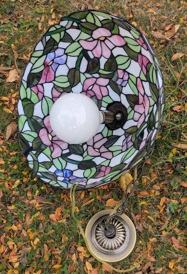 🌸TIffany Stained Glass Pendulum Lamp image indicator(5)