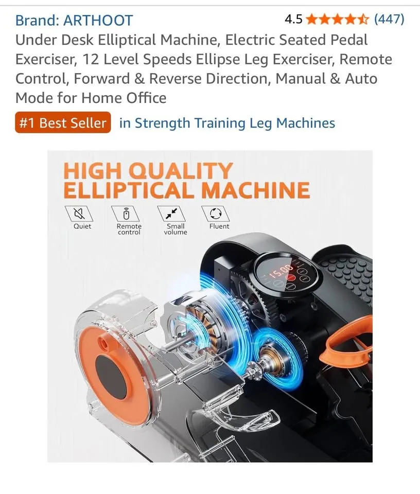 Under Desk Elliptical Machine image indicator(4)