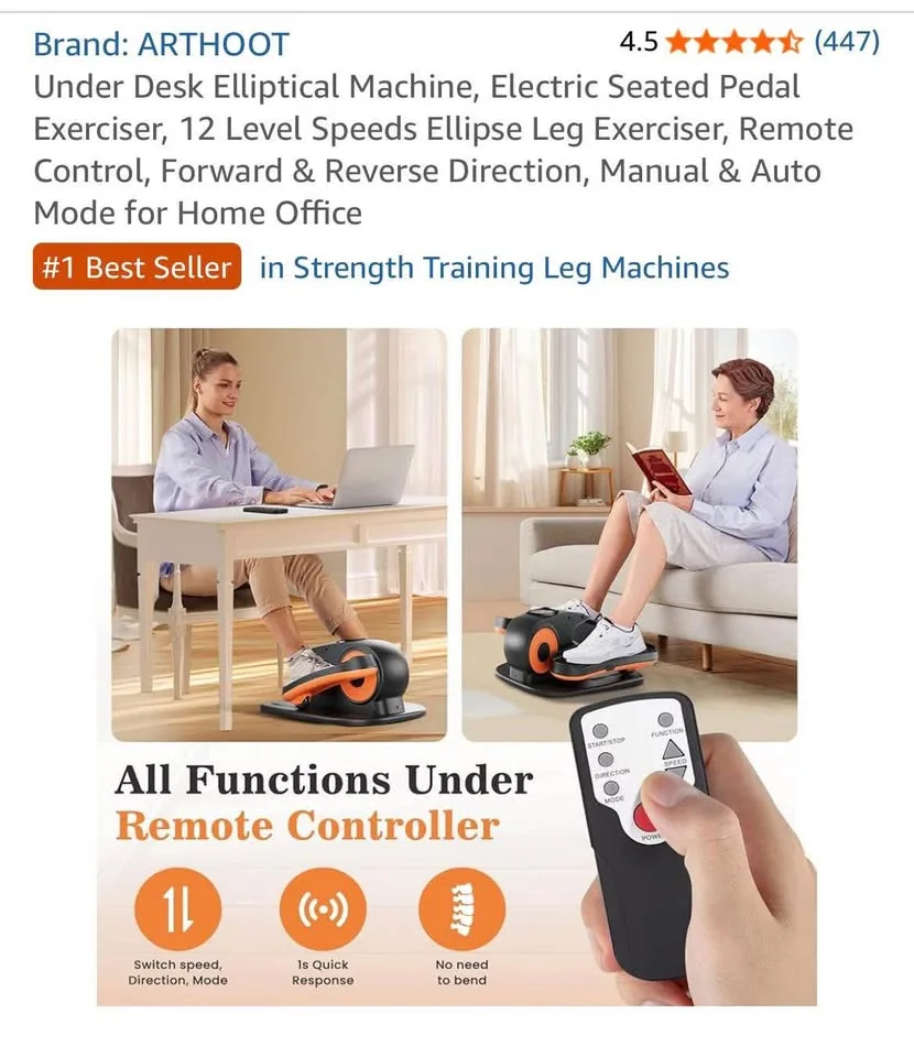 Under Desk Elliptical Machine image indicator(5)