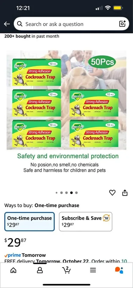 Cockroach trap 50pc thumbnail