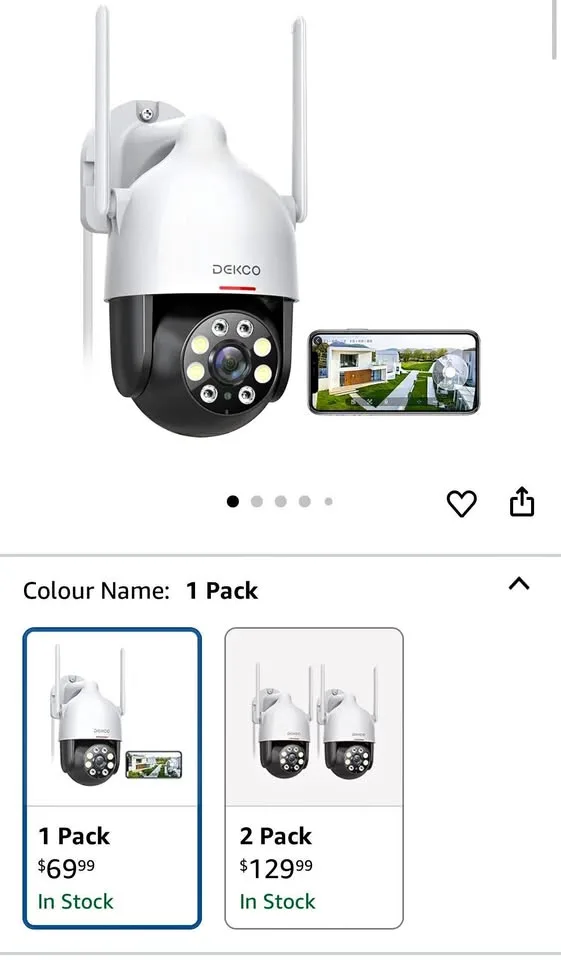 DEKCO 2K HD Outdoor Security Camera thumbnail