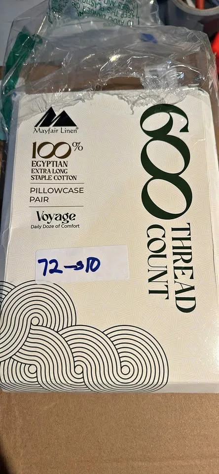 100% Egyptian extra long pillow case thumbnail