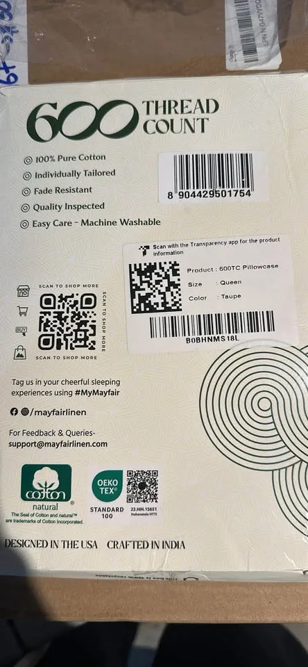 100% Egyptian extra long pillow case image indicator(2)