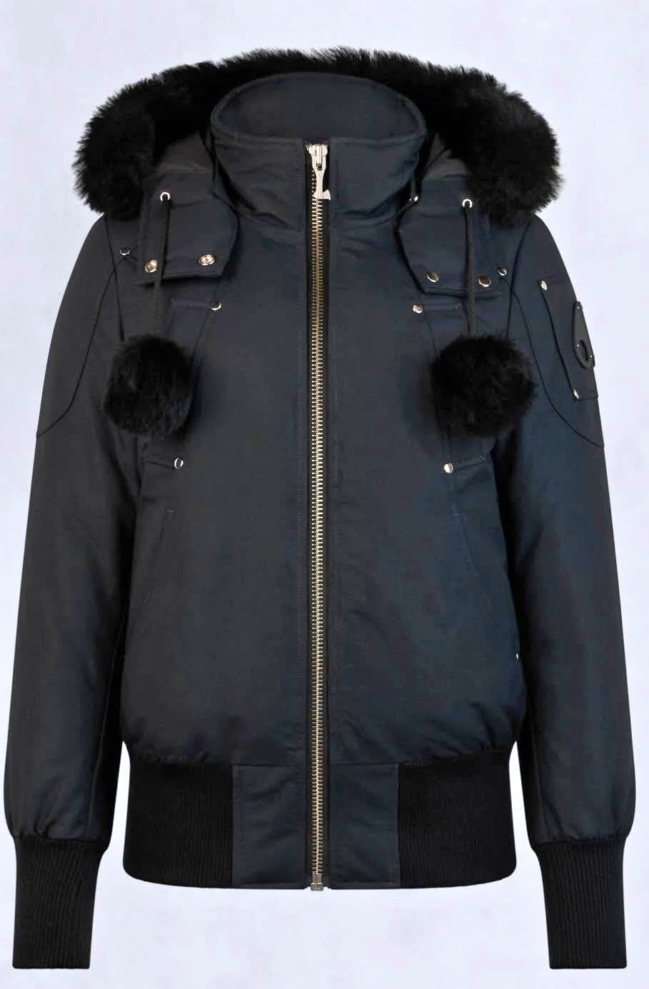 Moose Knuckles Debbie Shearling Bomber Jacket - M