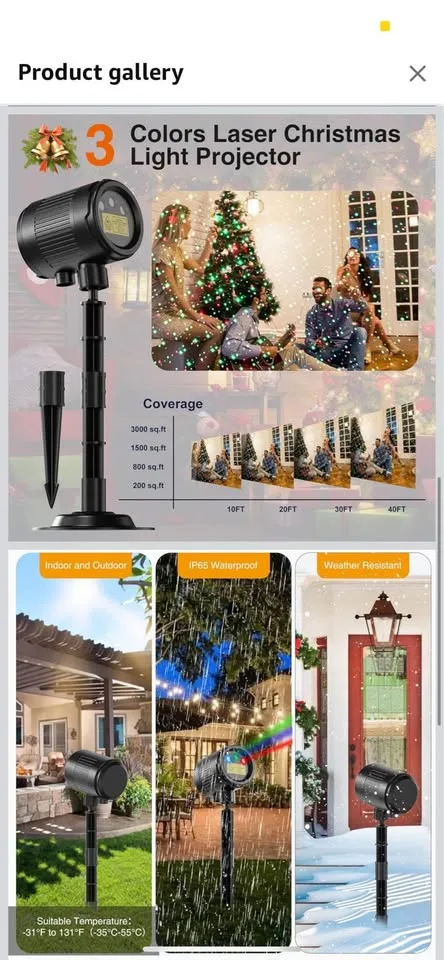 Christmas Projector Lights Outdoor, 3 Colors image indicator(5)