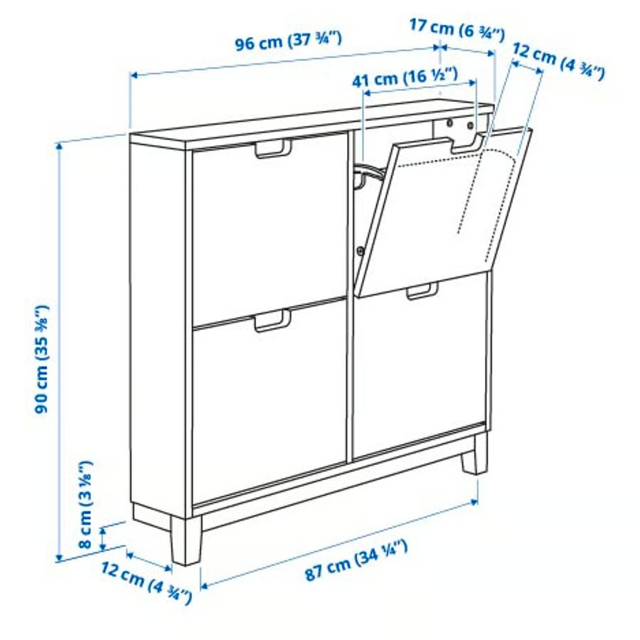Shoe cabinet with 4 compartments - photo 3