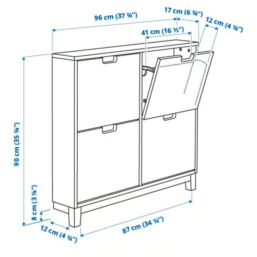 Shoe cabinet with 4 compartments image indicator(3)