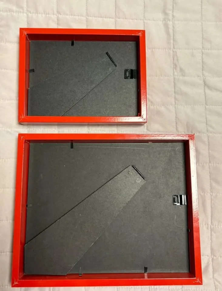 Red IKEA RIBBA Picture Frames & Matching Plant Pot image indicator(7)