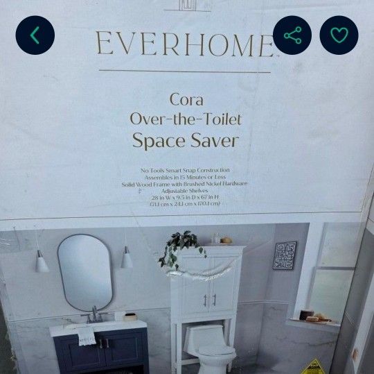 Over The Toilet Storage Solid Wood