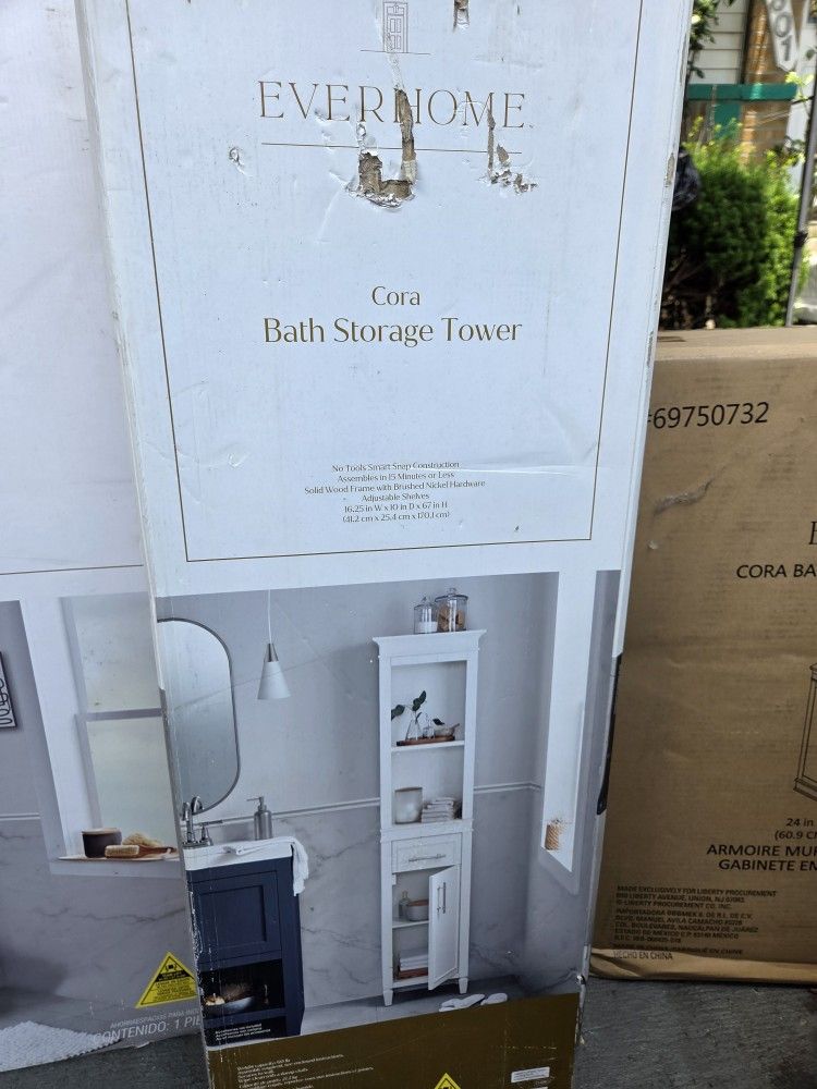 New Solid Wood Bathroom Furniture Unopened In Box. - photo 2