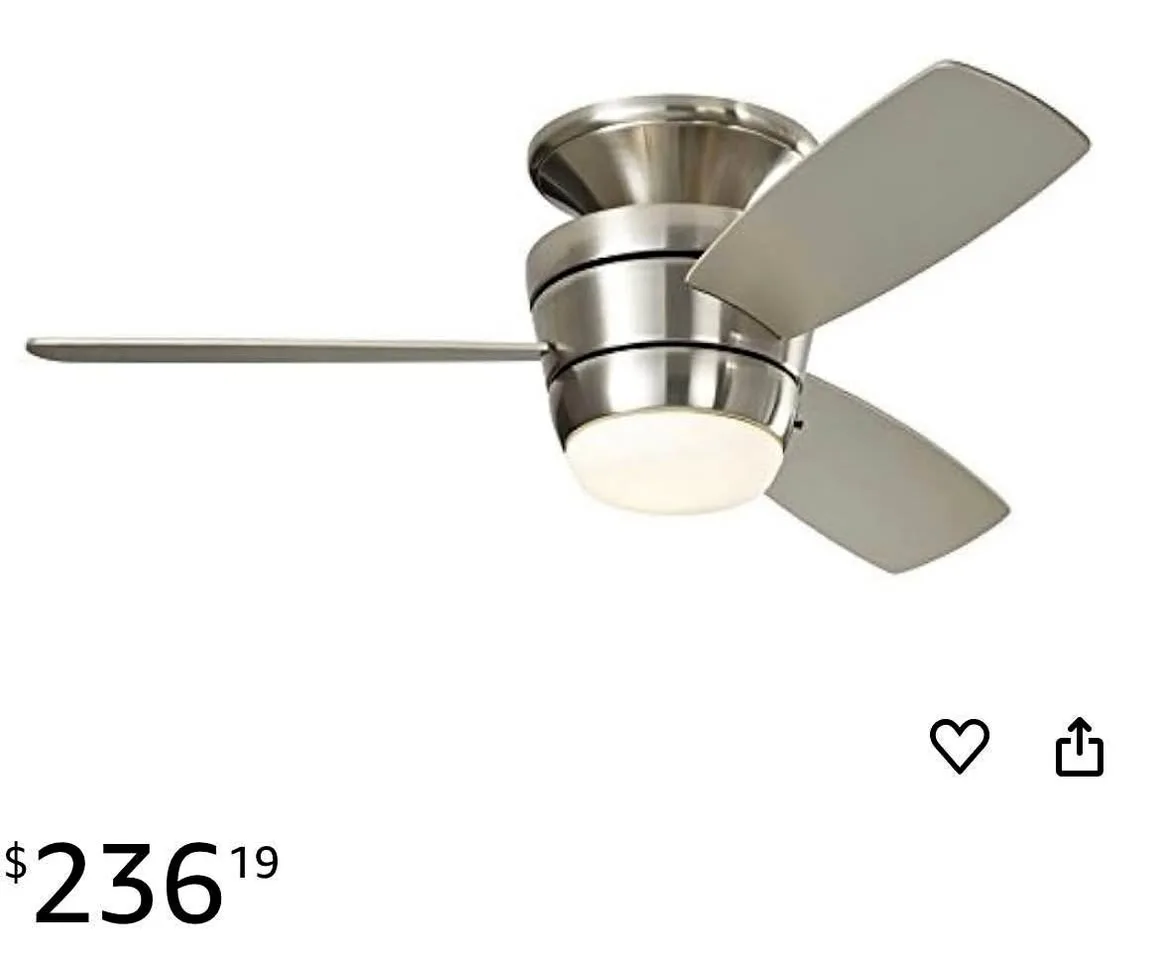 Harbor Breeze Mazon 44” Ceiling Fan - Brushed Nickel - New thumbnail