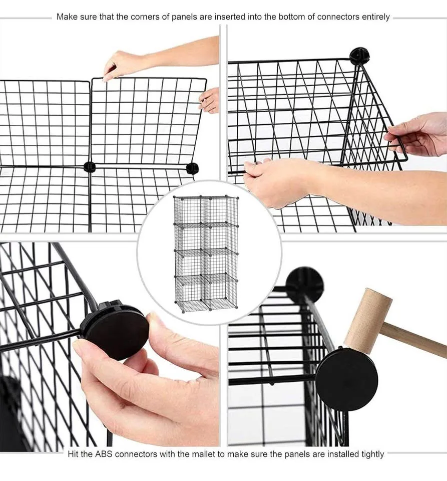 C&AHOME Wire Storage Cubes - 8 Cube Organizer image indicator(3)