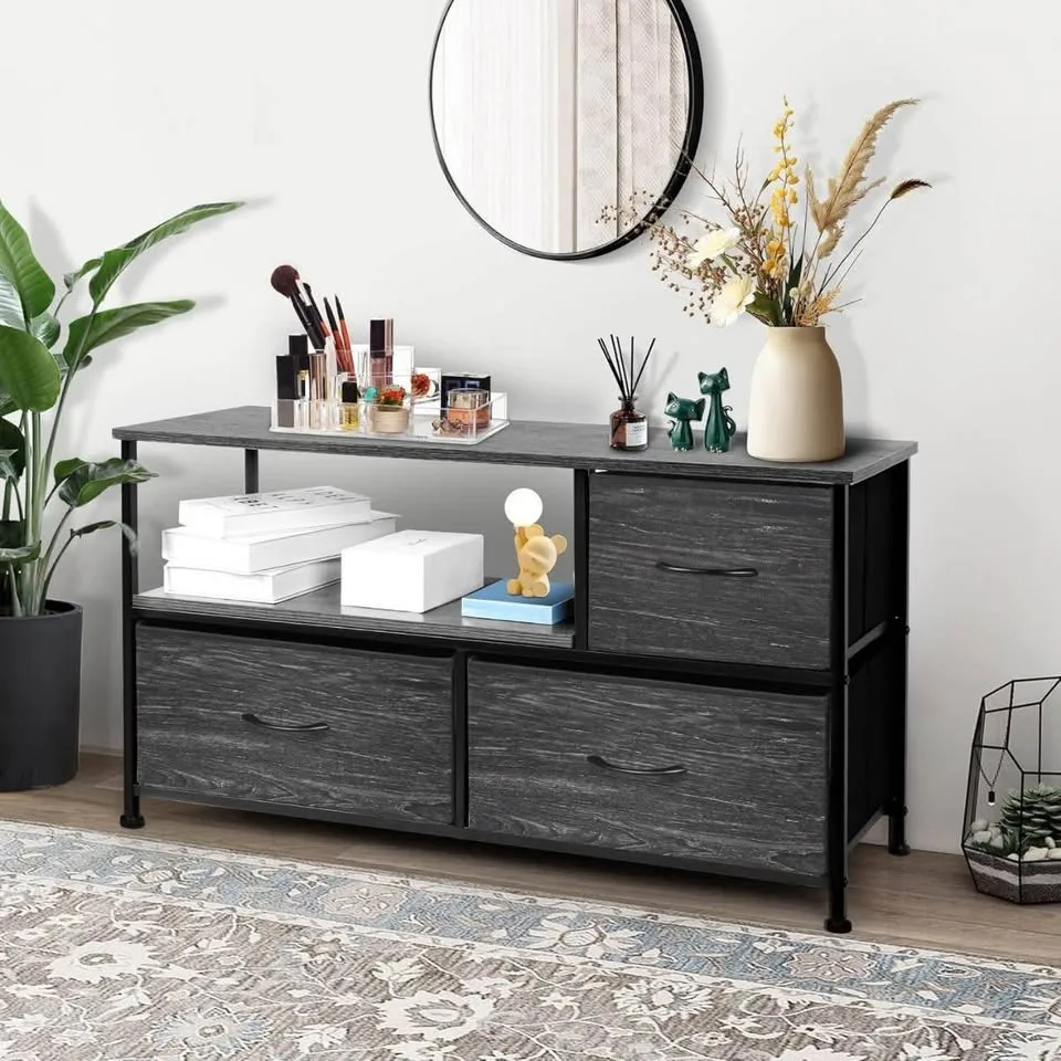 YCHF TV Stand with Fabric Drawers - Fits 45" TV image indicator(2)