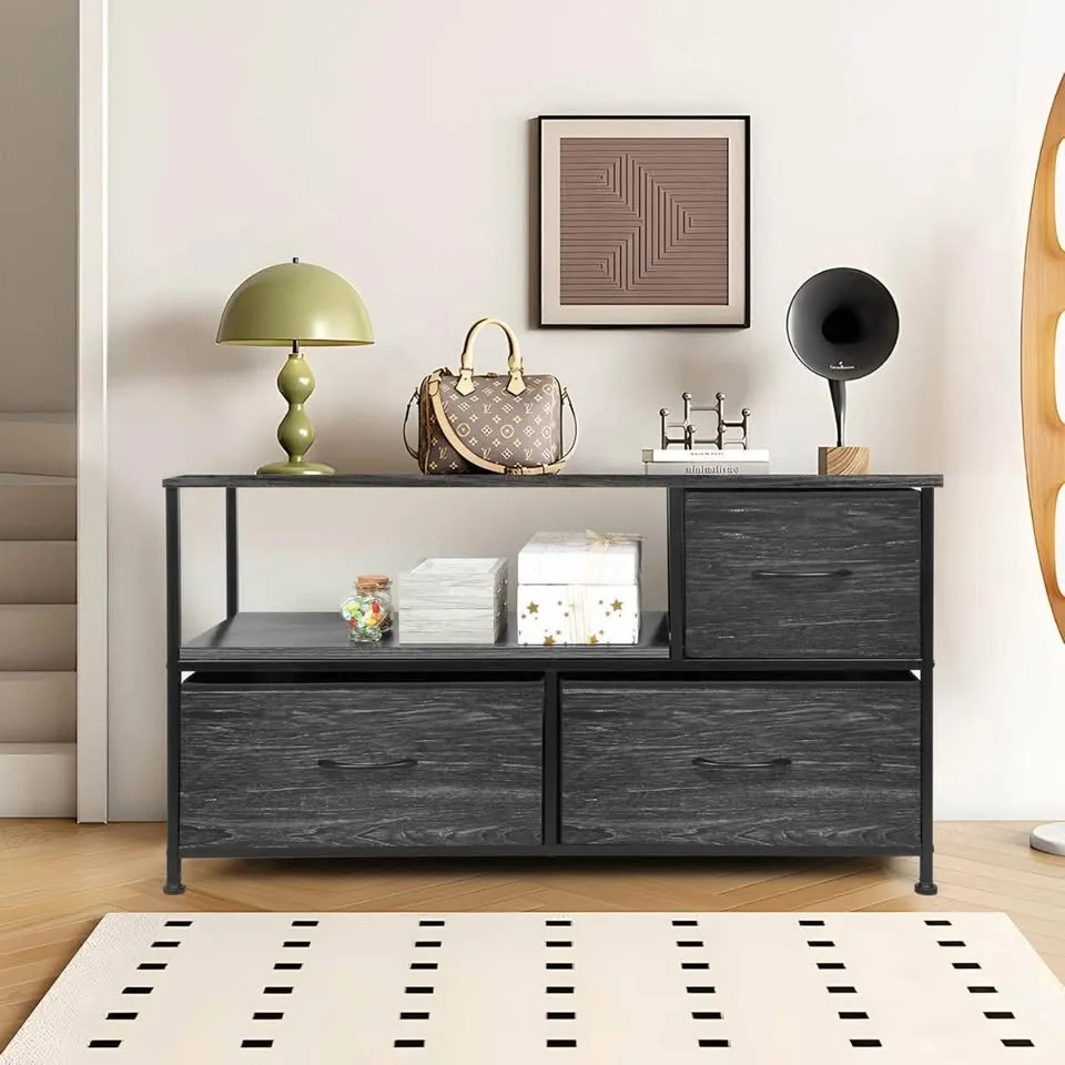 YCHF TV Stand with Fabric Drawers - Fits 45" TV image indicator(5)