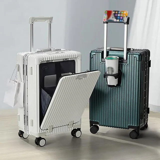 Luggage, 24-inch Front-Opening, Multi-Functional Chargin image indicator(2)