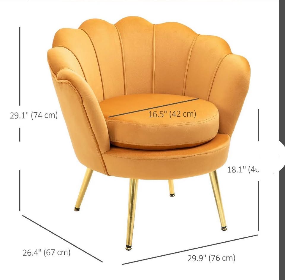 Lotus Luxe Velvet Accent Chair – OB-HOMCOM CW31637 - photo 3