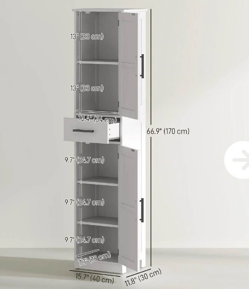 New 67 “ bathroom pantry cabinet - photo 3