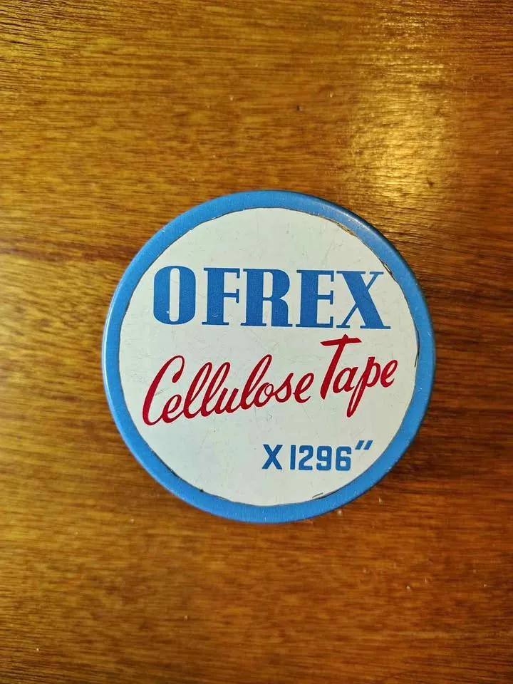 Vintage tin ofrex cellulose tape thumbnail