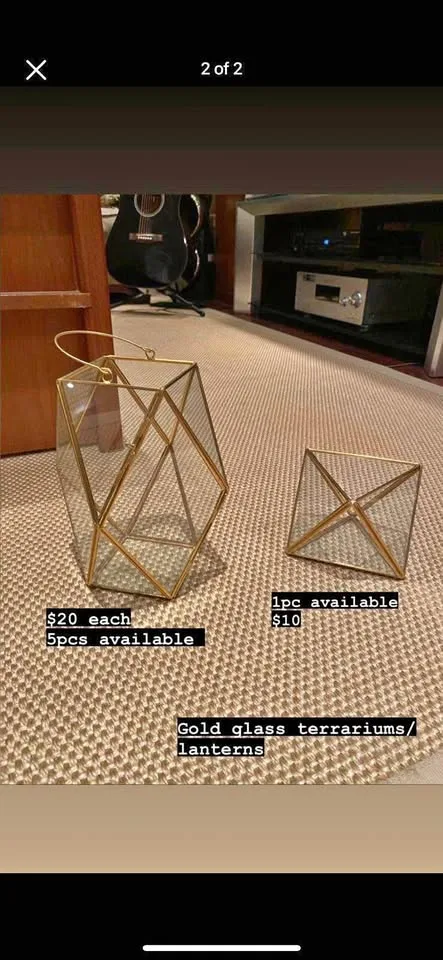 Metallic Glass Geometric Lanterns thumbnail