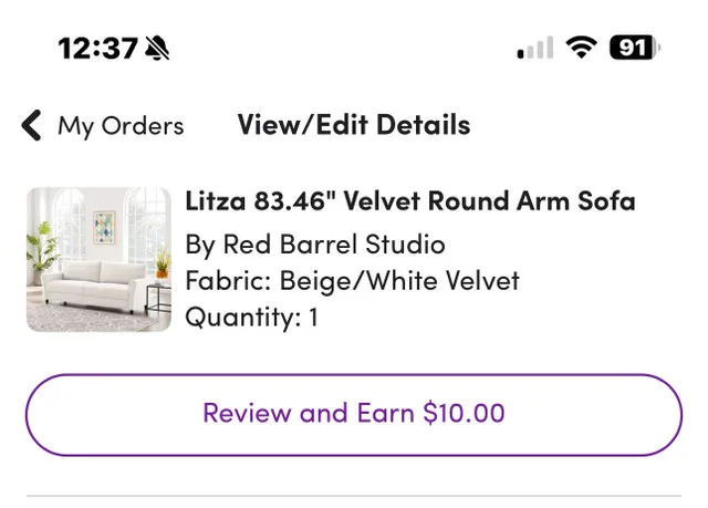 Velvet round arm sofa image indicator(5)