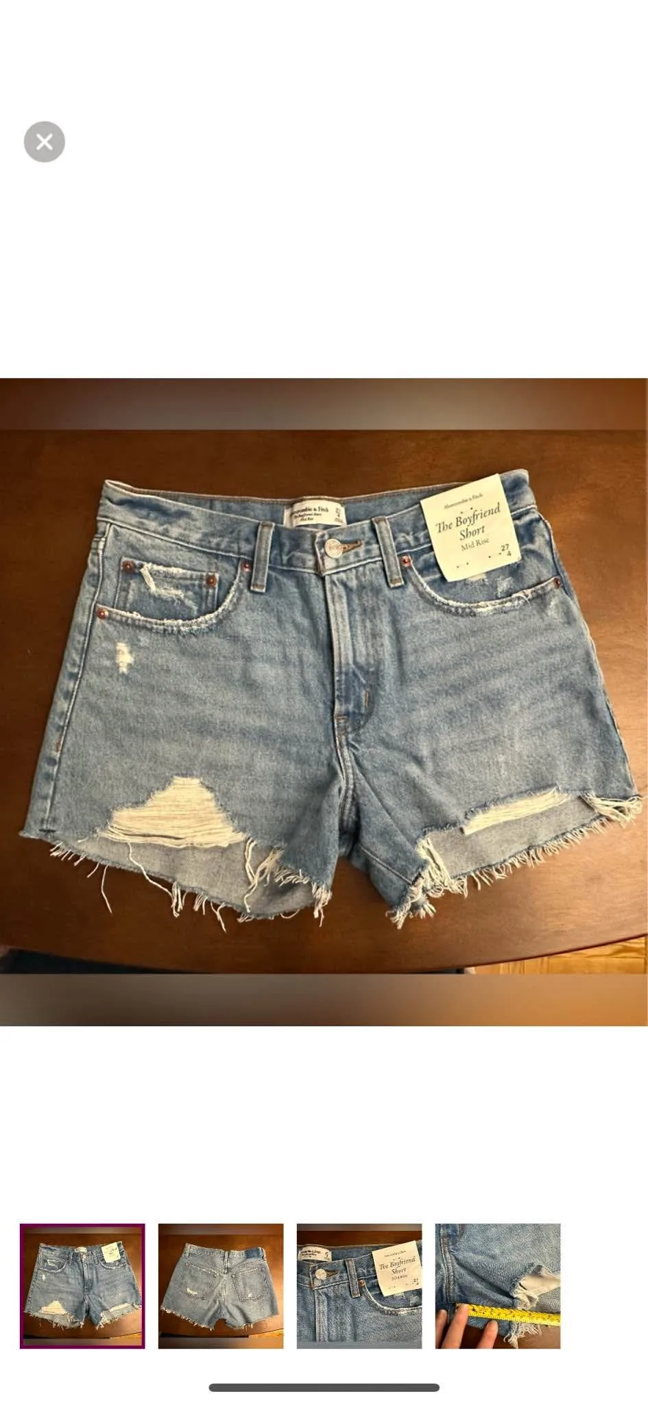 Abercrombie & fitch light blue shorts thumbnail