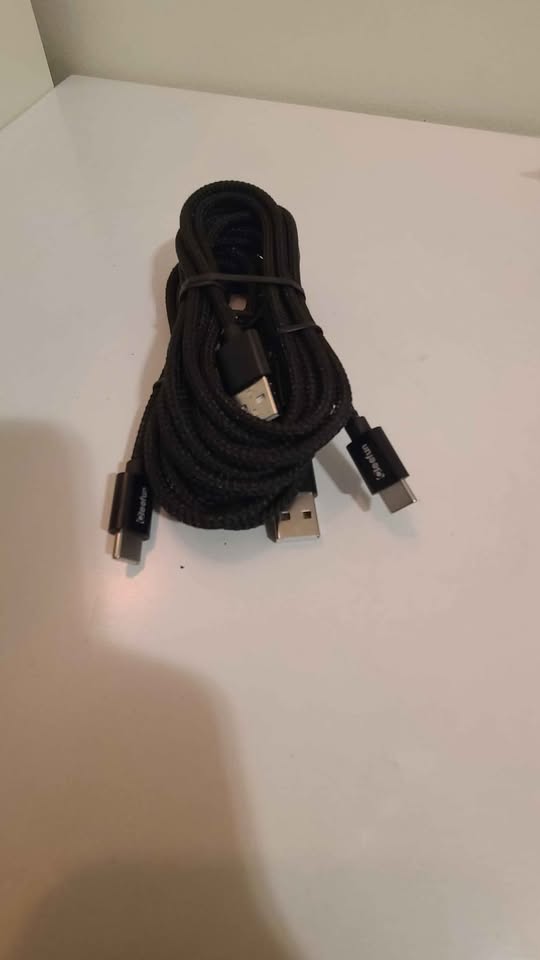 2x CLEEFUN USB-C Charging Cables – Braided 6ft – Like New - photo 2