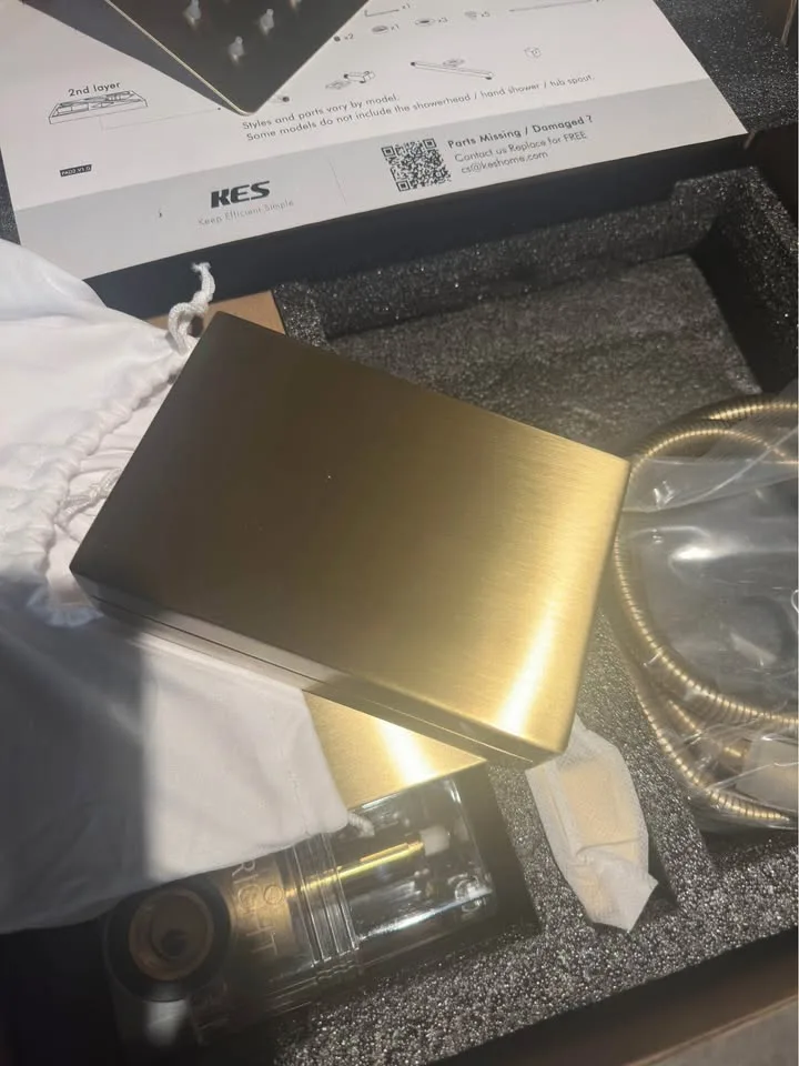 KES Brushed Gold Shower System with Tub Spout image indicator(5)