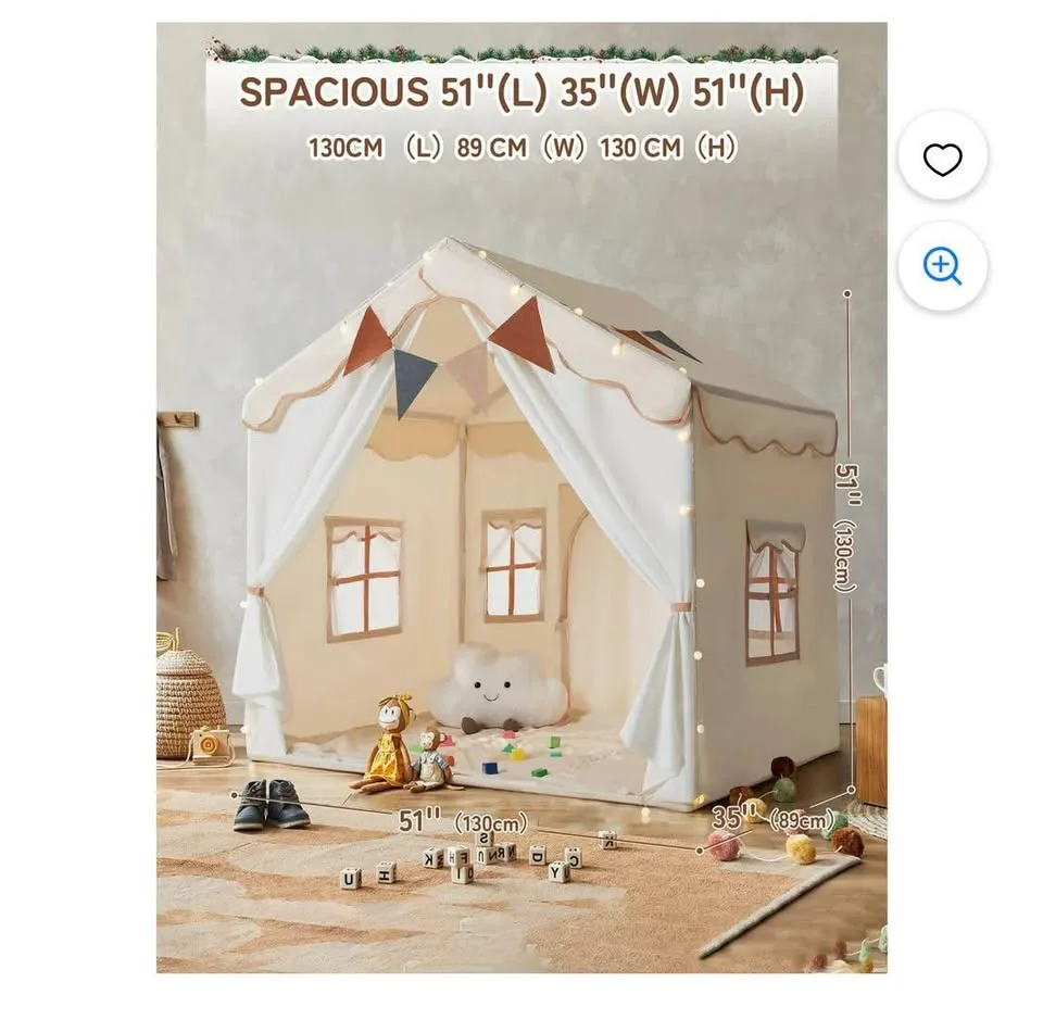 besrey Kids Tent Playhouse with Mat and Lights image indicator(2)