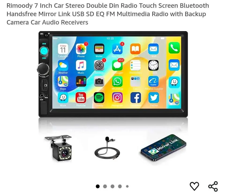 Universal Double Din Car Stereo - Android Auto & Carplay thumbnail