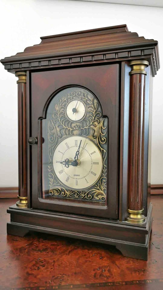 Bombay Hardwood Clock