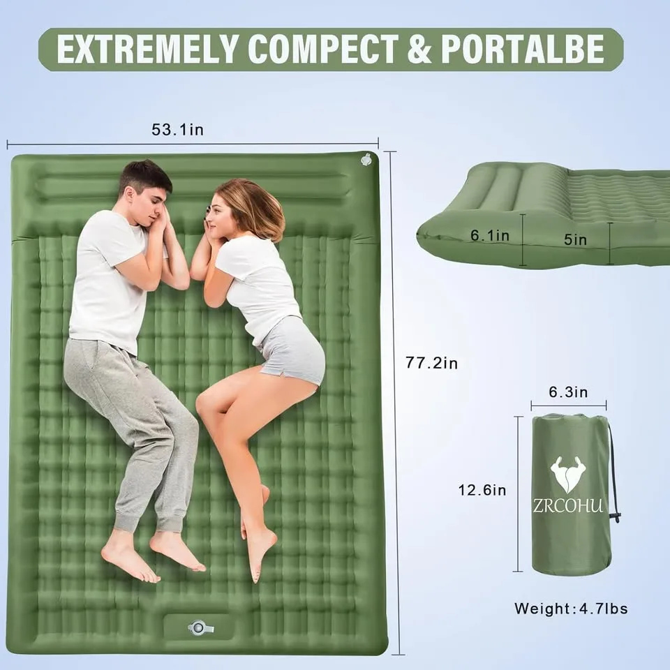 🏕️ ZRCOHU 5-Inch Double Camping Air Mat... image indicator(2)