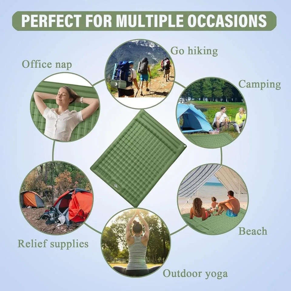 🏕️ ZRCOHU 5-Inch Double Camping Air Mat... image indicator(5)
