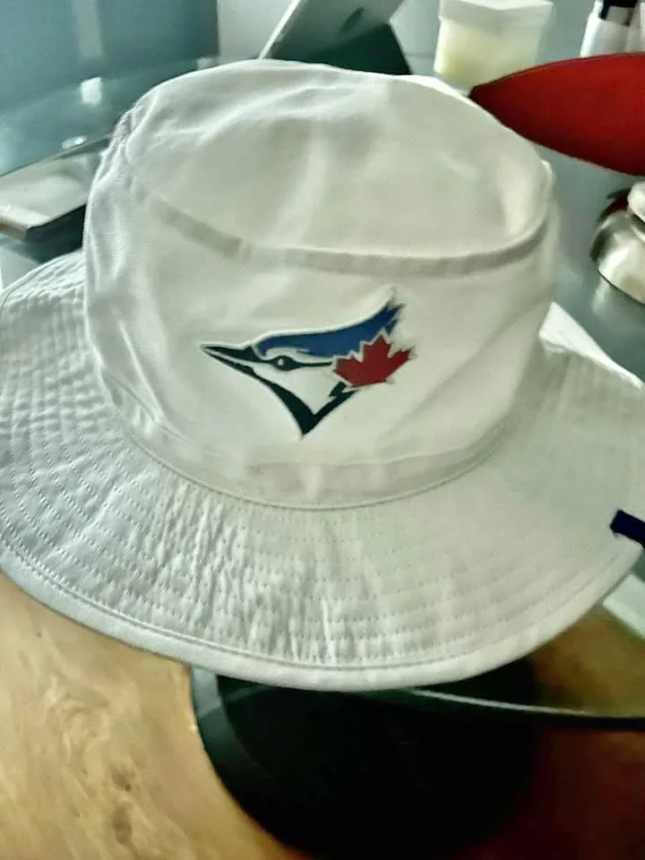 blue jays logo cricket style bucket hat thumbnail