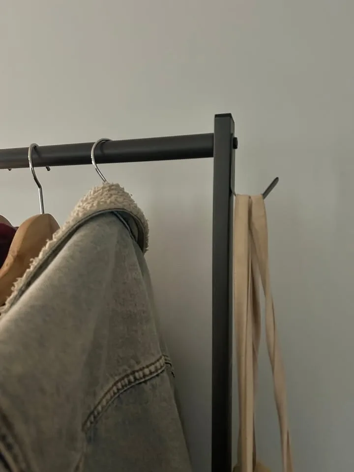 MODERN Metal Garment Rack with Shelves image indicator(4)