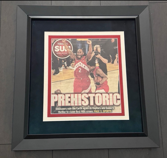 Raptors Championship Framed Newspaper Kawhi Leonard