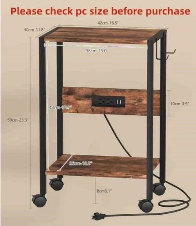 Akxomel Computer Tower Stand with Charging image indicator(2)
