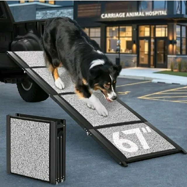 Pawaboo Portable Dog Ramp with Non-Slip Rug Surface thumbnail