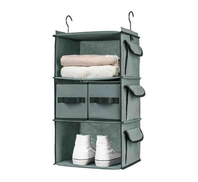 3 Shelf Hanging Closet Organizer and Storage Shelves thumbnail