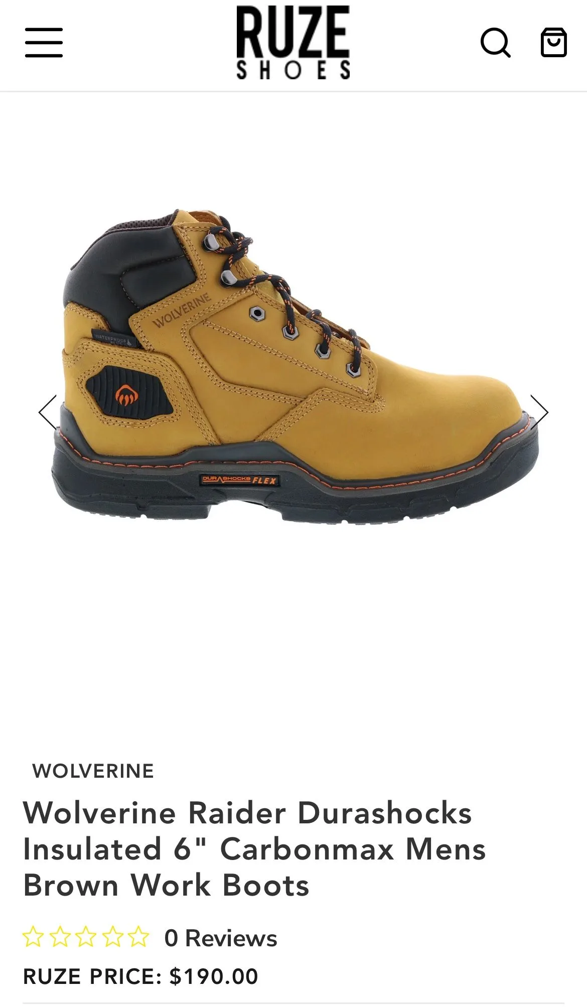 Wolverine Raider Steel Toe Work Boots - Men's Size 10.5🥕 image indicator(8)
