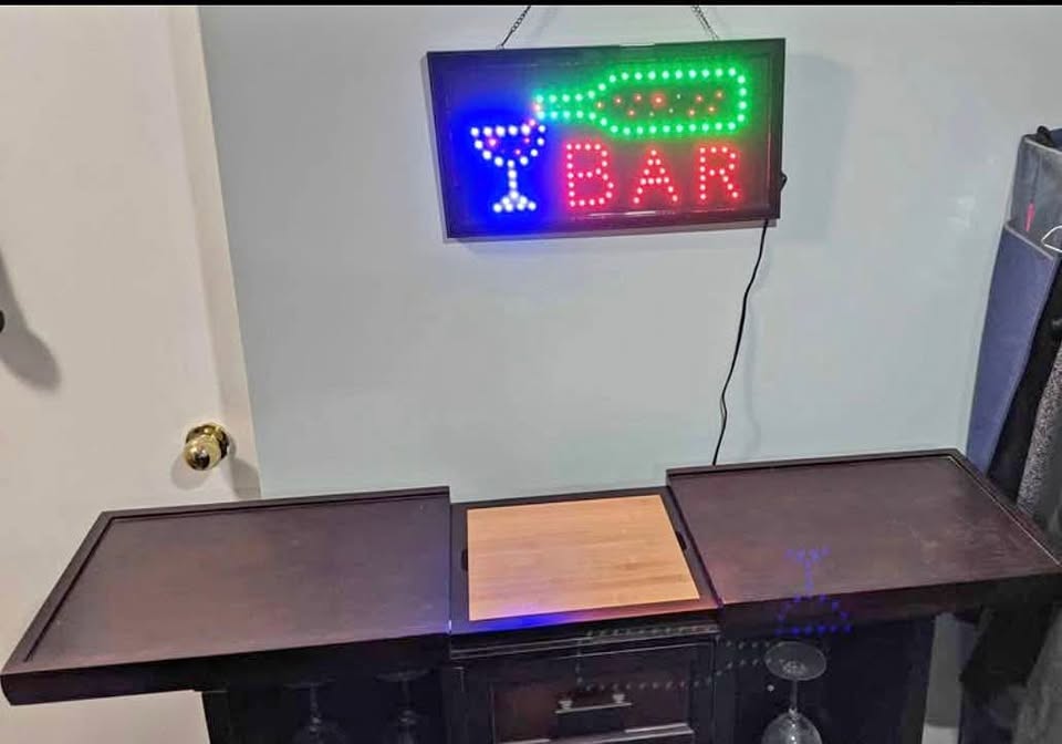 Wooden Bar and Stool for sale