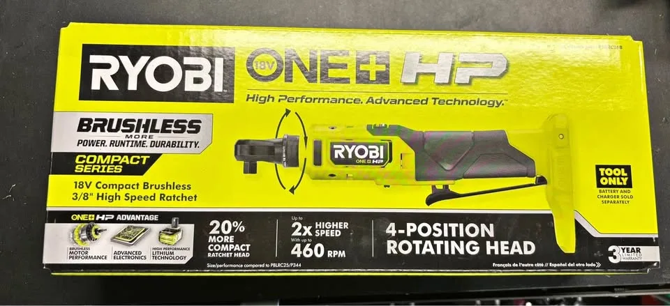RYOBI 18V ONE+ HP Brushless Cordless Ratchet