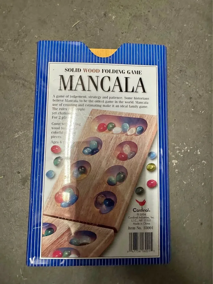 Mancala Solid Wood Folding Game – Complete Set thumbnail